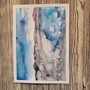 Watercolor Art - Diamond Beach Iceland